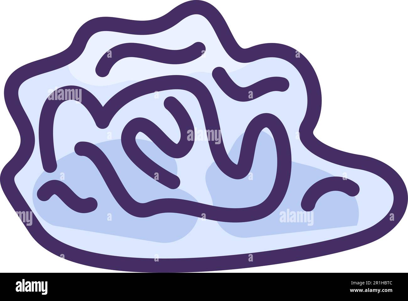 PVC crumpled wad of plastic packaging. Recycling of plastic production