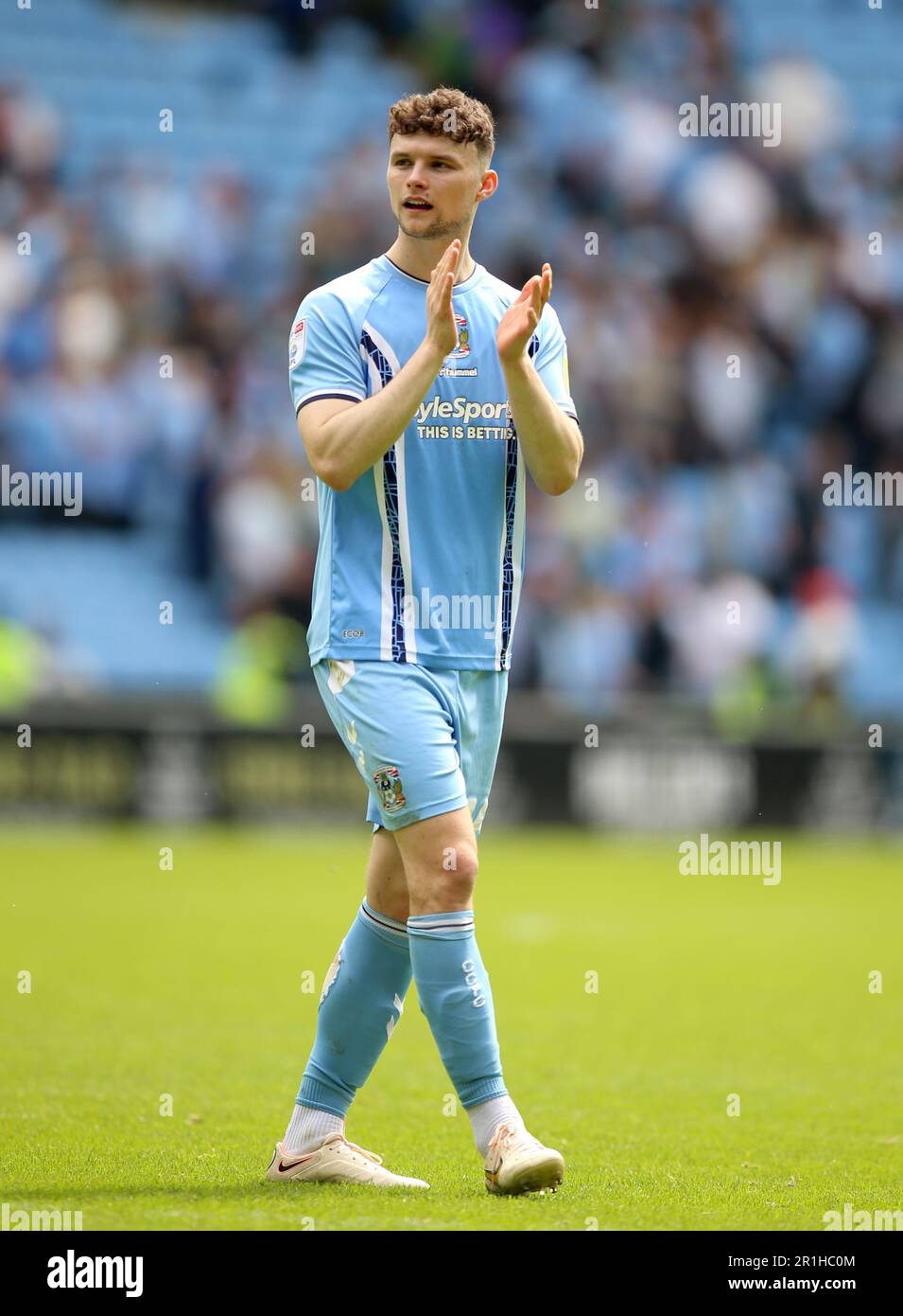 Coventry City's Luke McNally applauds the fans after the Sky Bet ...