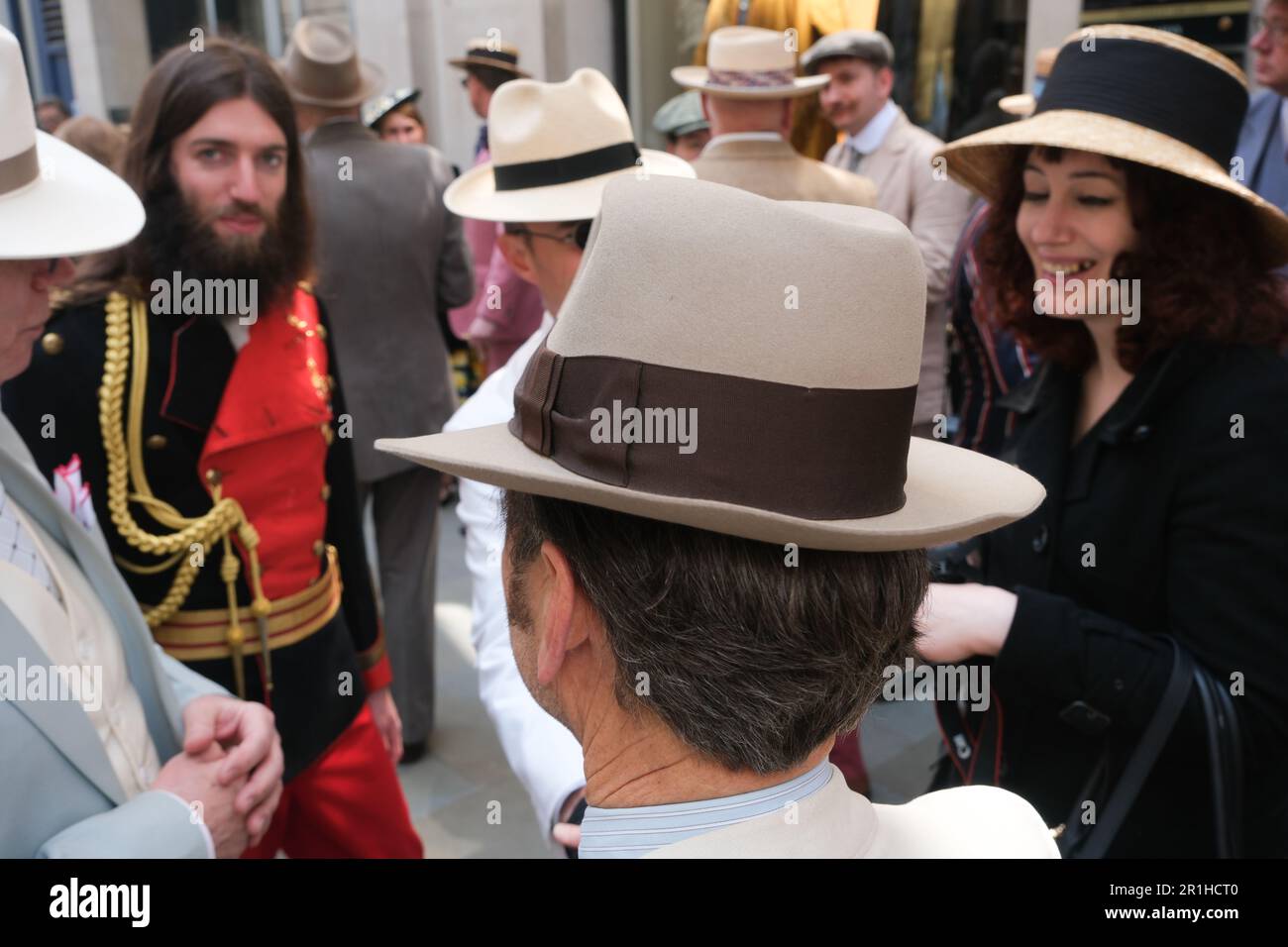 Jermyn Street, London, UK. 14th May 2023. The Third Grand Flaneur Walk in central London. Credit: Matthew Chattle/Alamy Live News Stock Photo