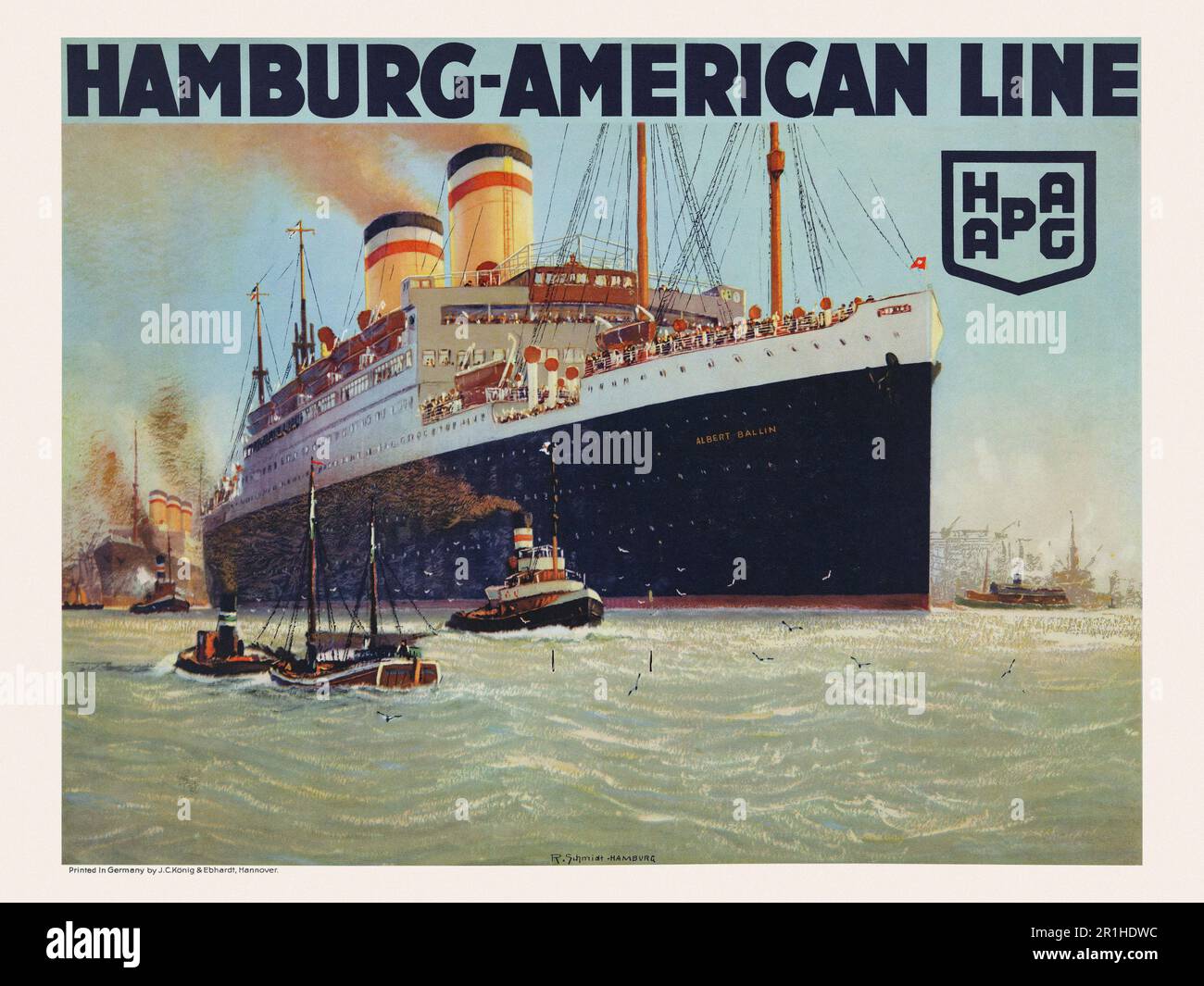 HamburgAmerican Line by Robert Schmidt (18851963). Poster published