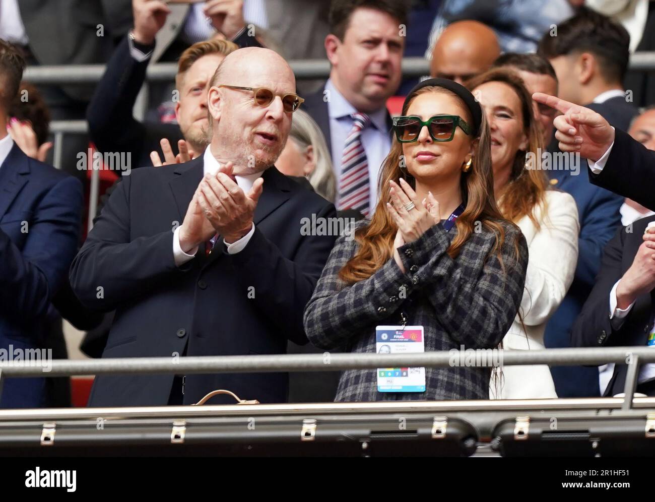 Manchester United owner Avram Glazer and Kendall Glazer in the stands