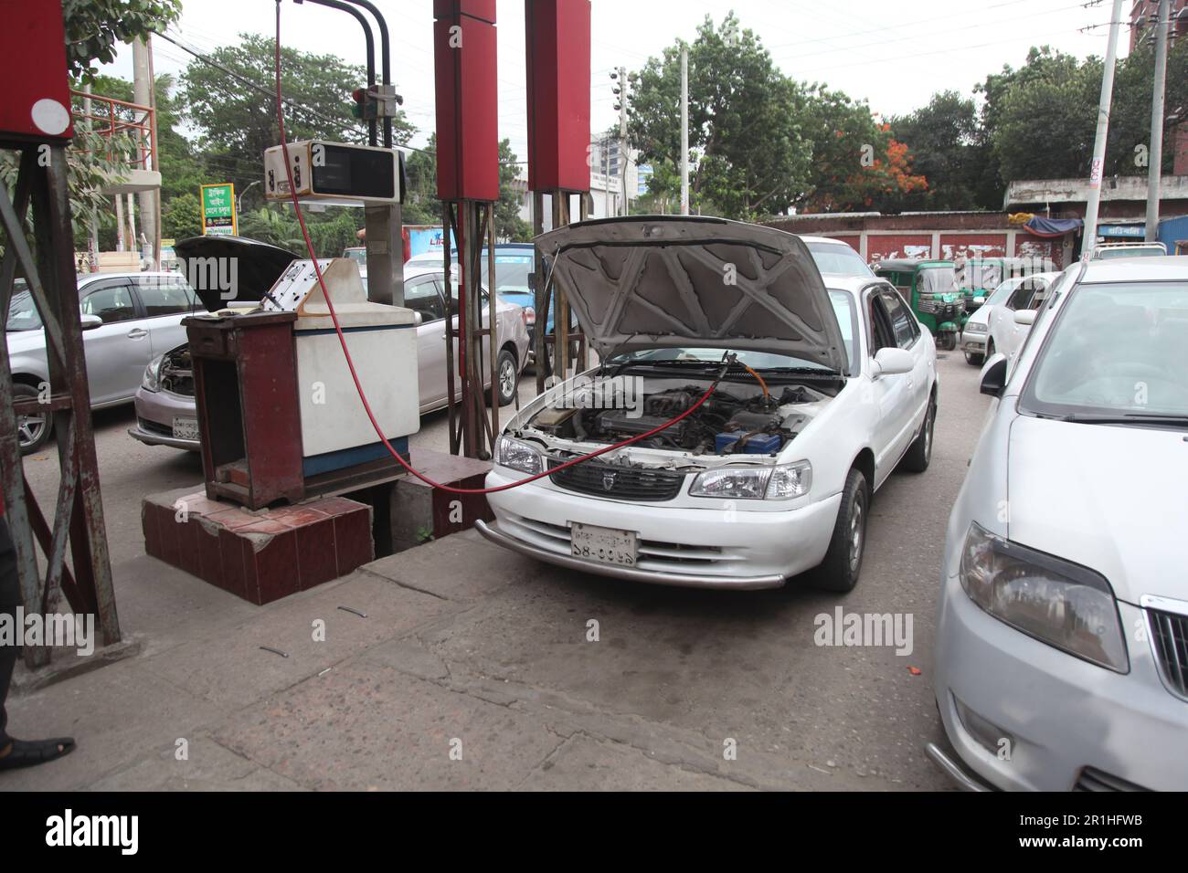 Energy crises dhaka 14may dhaka bangladesh. Due to gas shortage, long queues of vehicel during