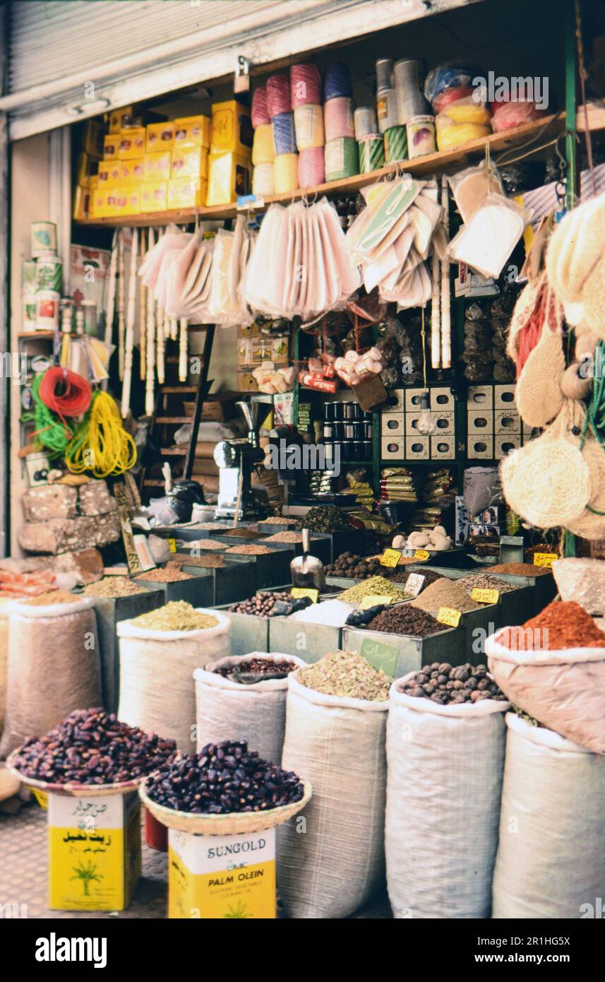 Jordan Spice shop in the souk (market) in downtown Amman. Photo by
