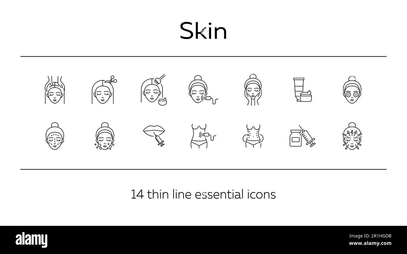 Skin icon set Stock Vector Image & Art - Alamy
