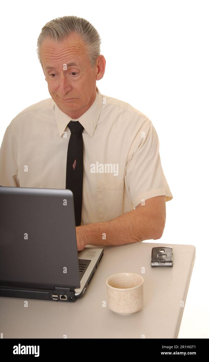 Senior businessman with a rather interesting expression Stock Photo