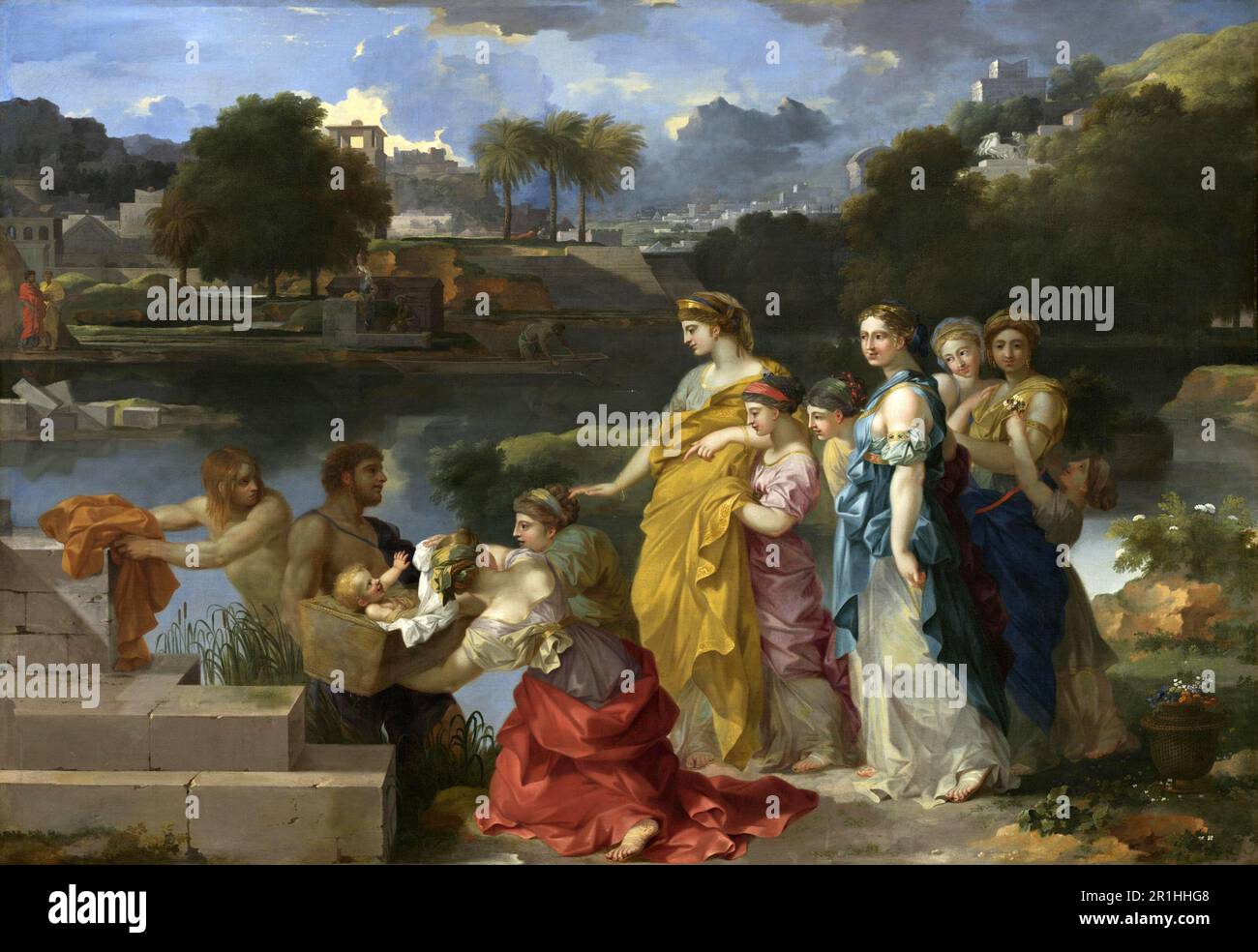 Story of Prophet Moses, the discovery of Moses as a baby in a basket on