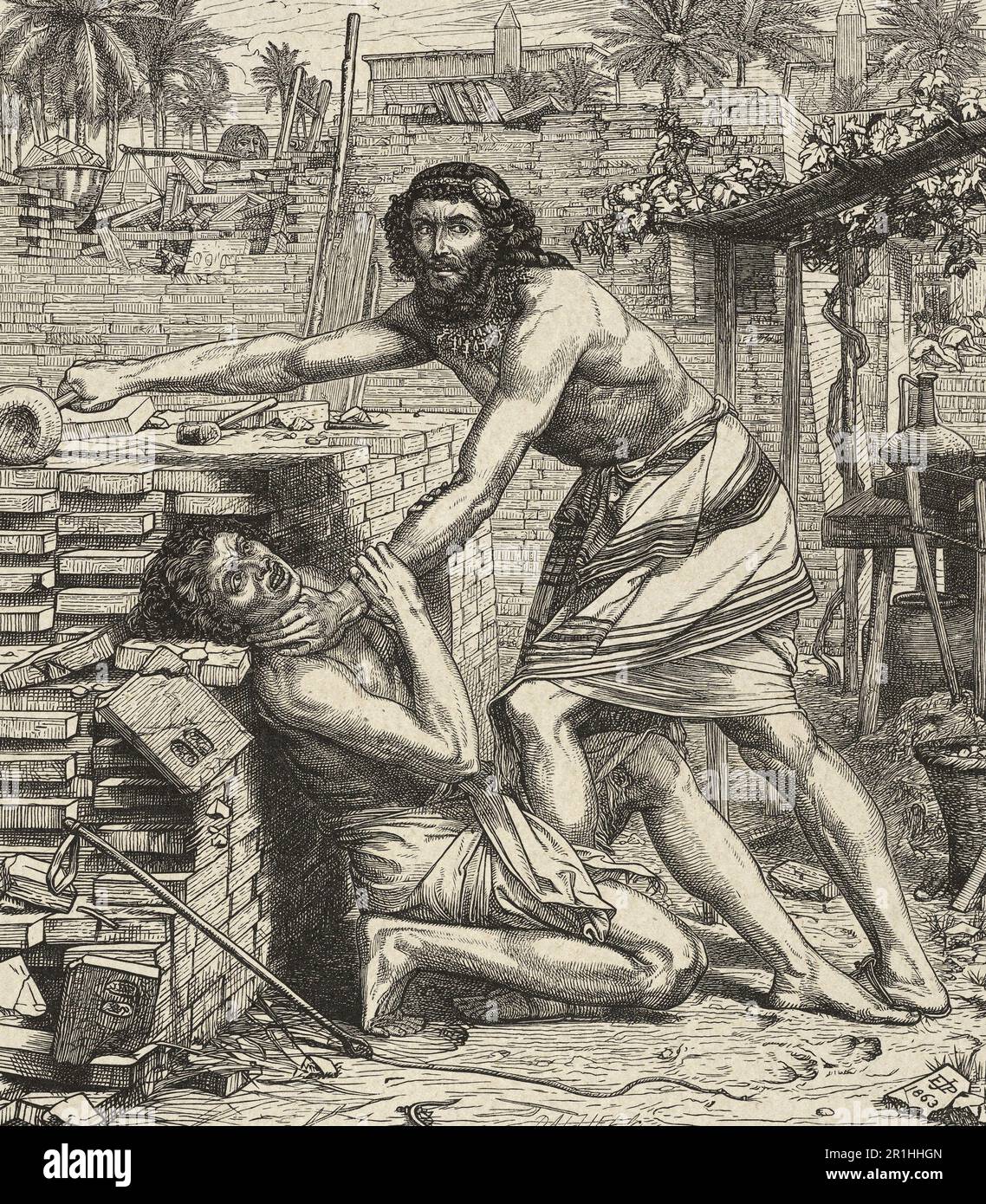 Story of the Prophet Moses, Moses slays the Egyptian, c. 1870