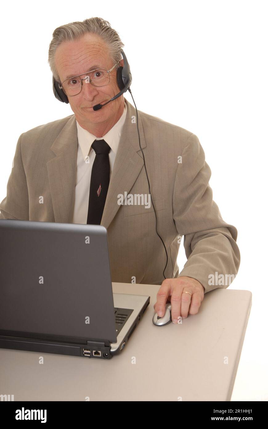 Senior businessman with a rather interesting expression Stock Photo