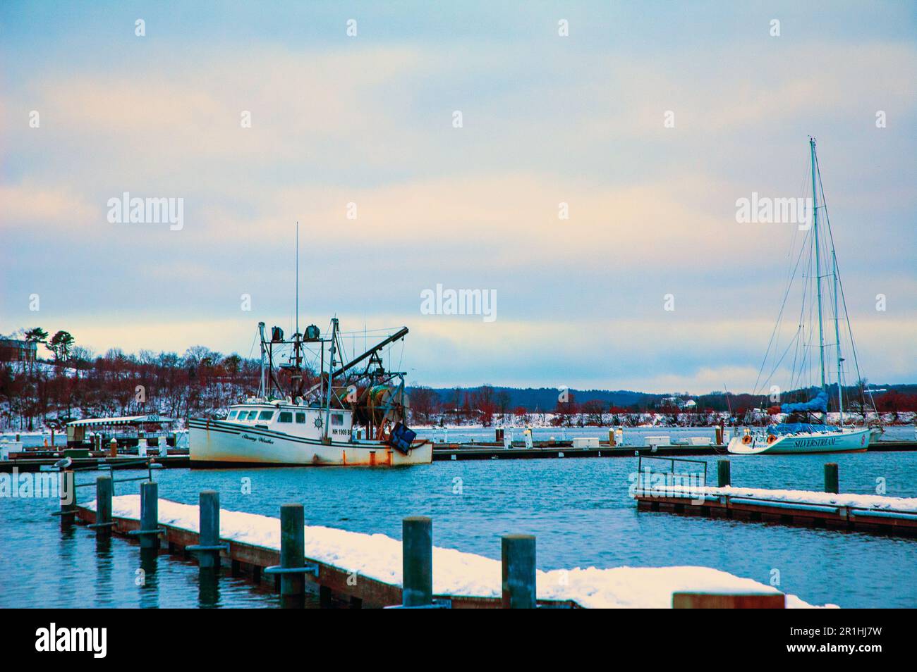 Winter in New England is always inviting with classic scenes Stock ...