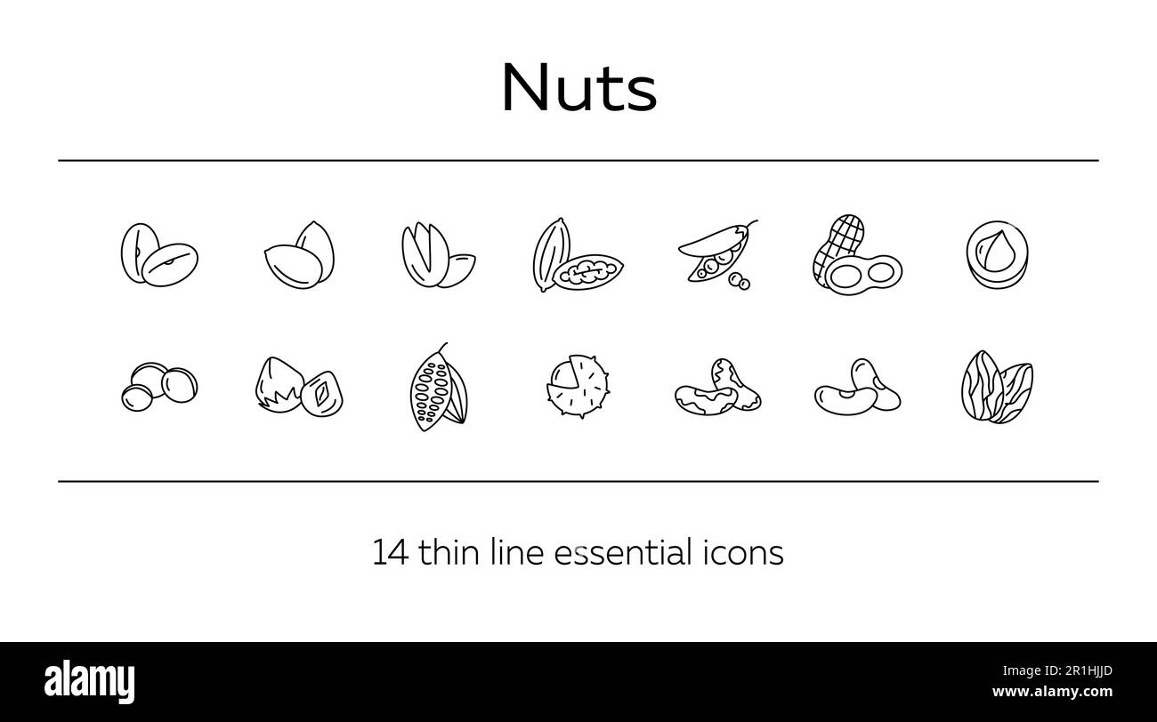 Nuts icons Stock Vector