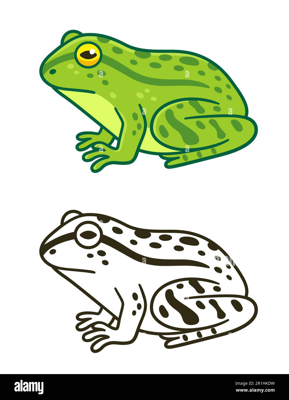 Green black frog Stock Vector Images - Alamy