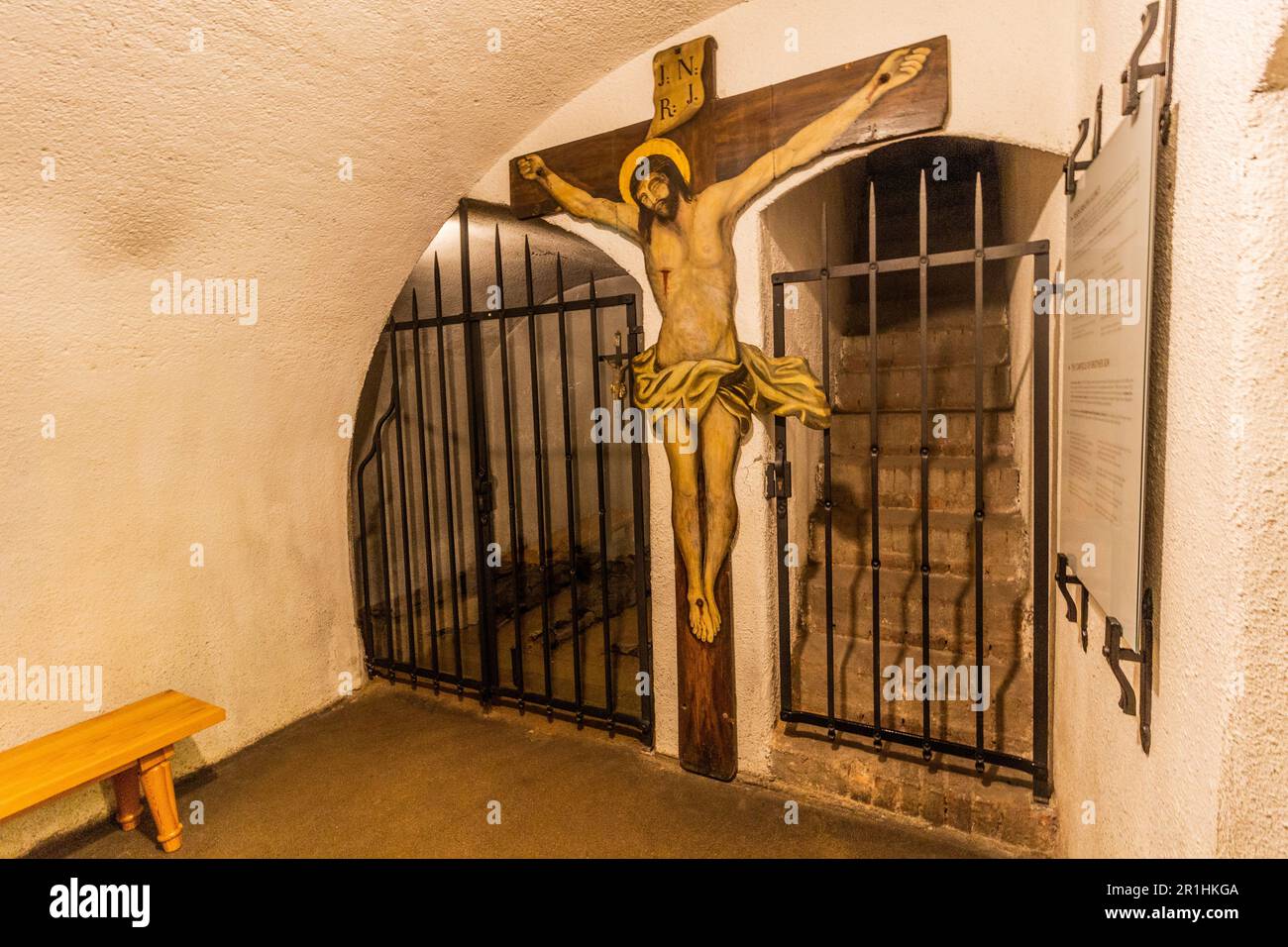 BRNO, CZECHIA - SEPTEMBER 6, 2021:  Capuchin Crypt in Brno, Czech Republic Stock Photo