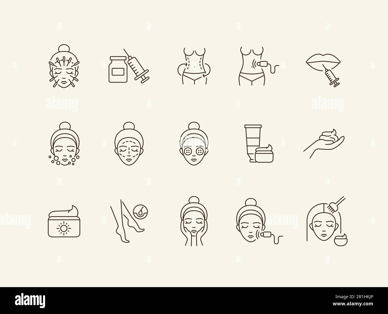 Cosmetology line icon set Stock Vector Image & Art - Alamy