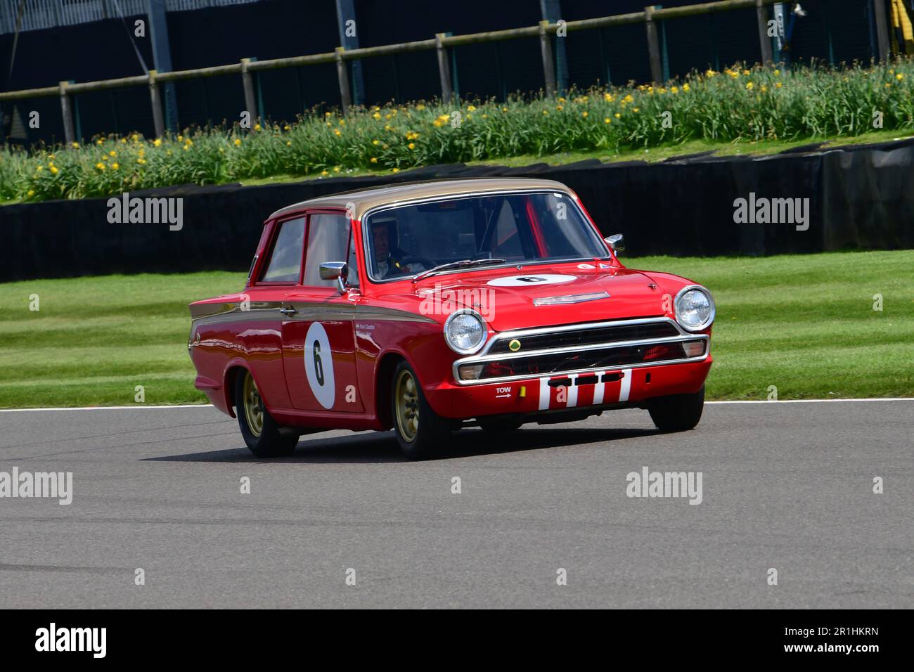 Ford Lotus Cortina Mk1, Jim Clark Trophy, a forty five minute, two driver race solely for the iconic race car of the mid sixties, the Ford Lotus Corti Stock Photo