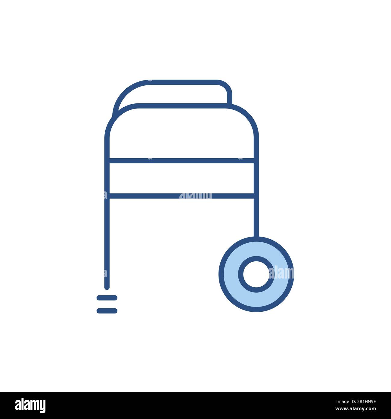 Walker related vector line icon. Isolated on white background. Vector illustration. Editable stroke Stock Vector