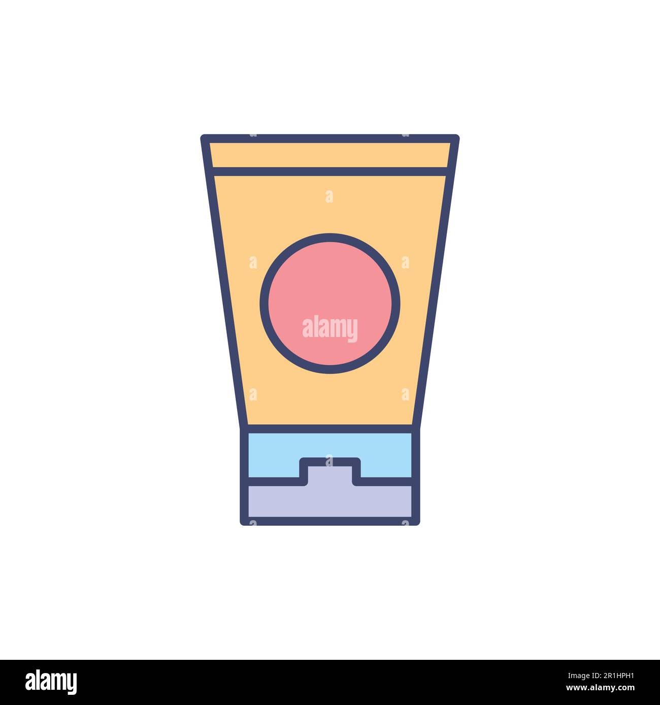Sunscreen related vector line icon. Isolated on white background. Vector illustration. Editable stroke Stock Vector