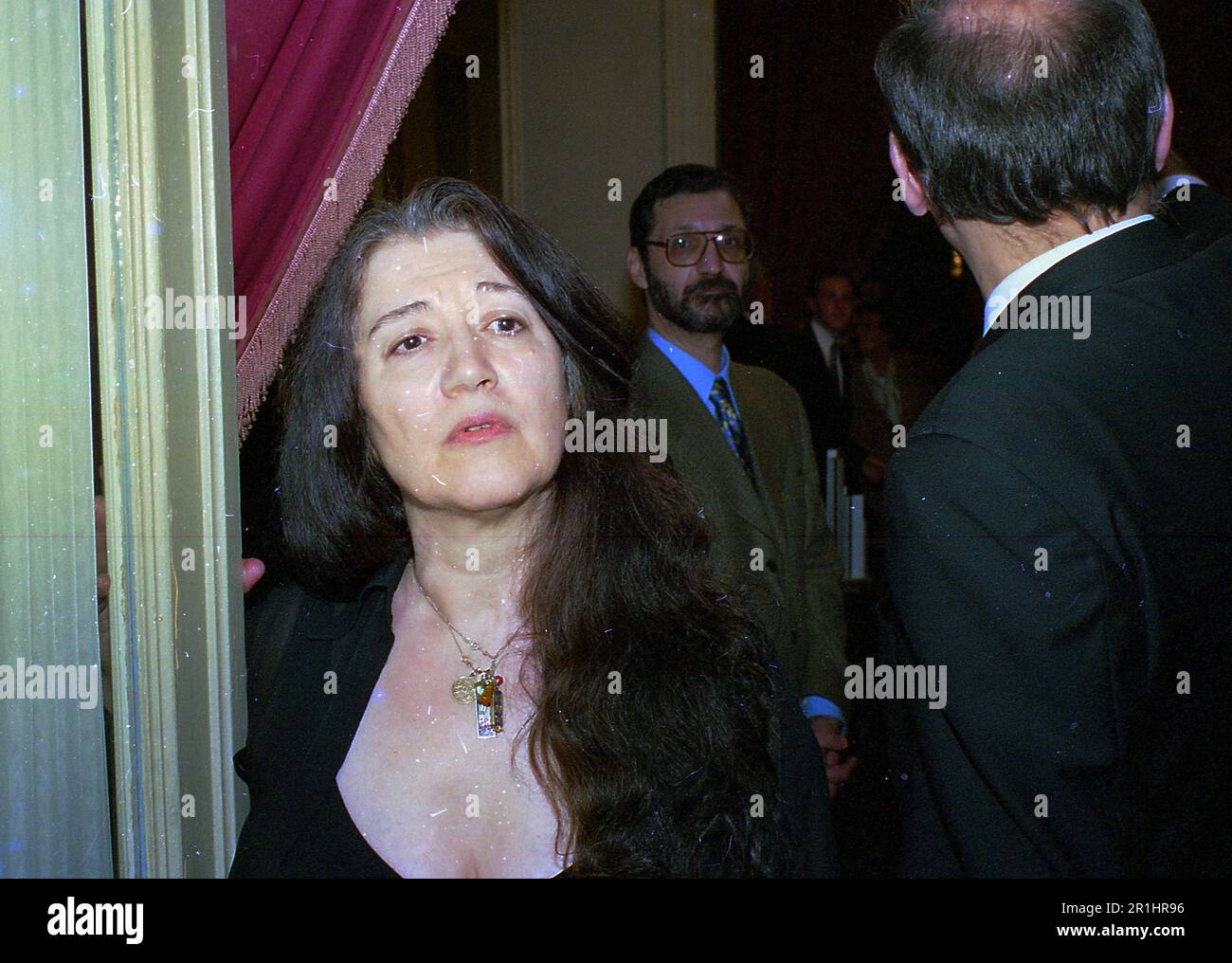 Martha Argerich, Argentine pianist, after a performance at the Teatro Colón, Buenos Aires, Argentina Stock Photo