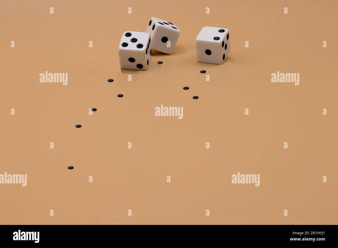 Three dice losing their spots Stock Photo Alamy