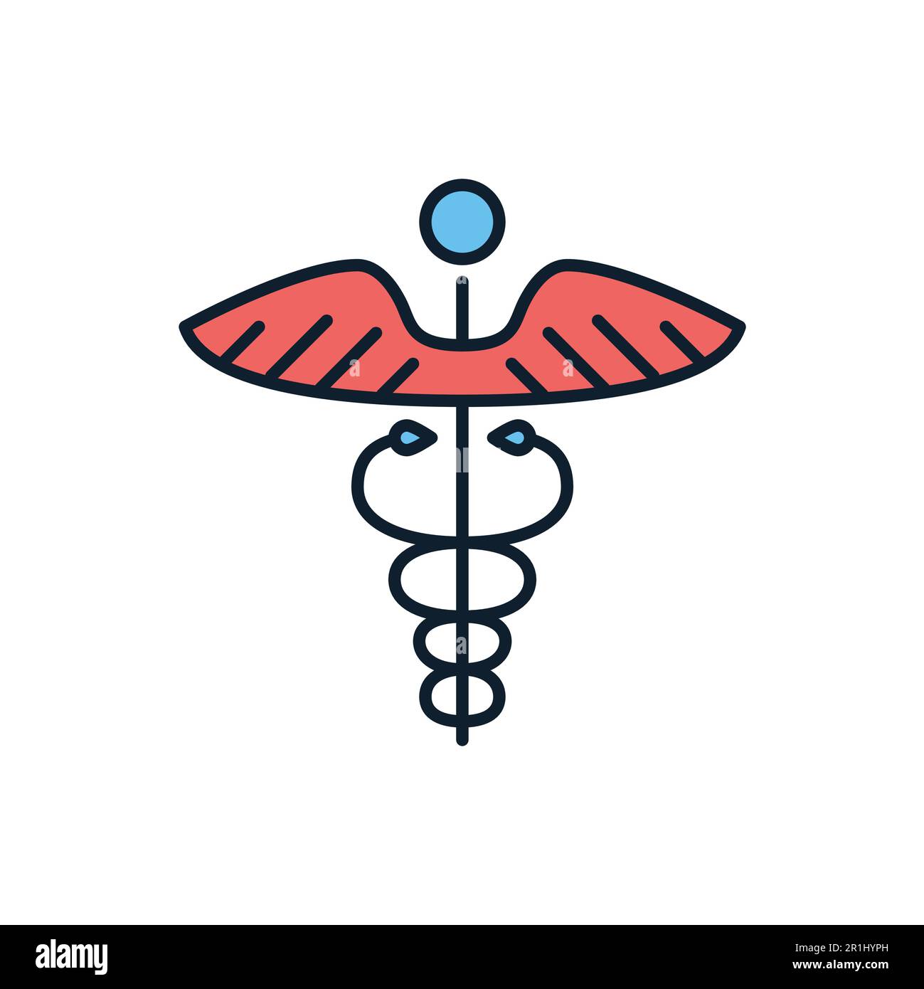 Red health care caduceus symbol Cut Out Stock Images & Pictures - Alamy