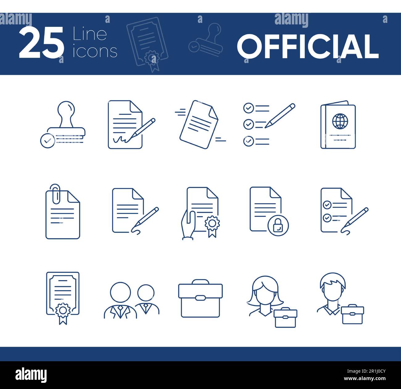 Official line icon set Stock Vector Image & Art - Alamy