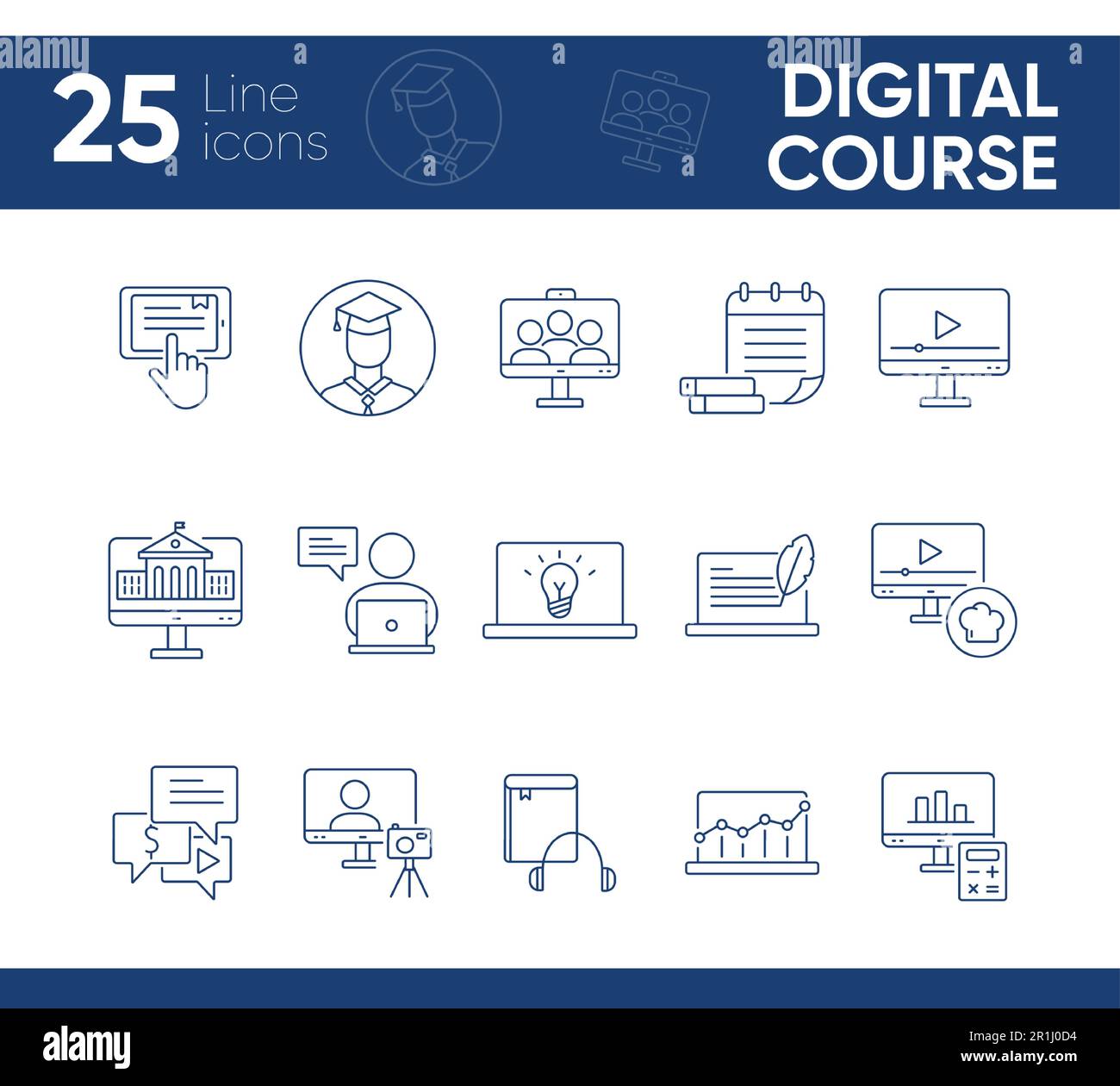 Livestream education Stock Vector Images - Alamy