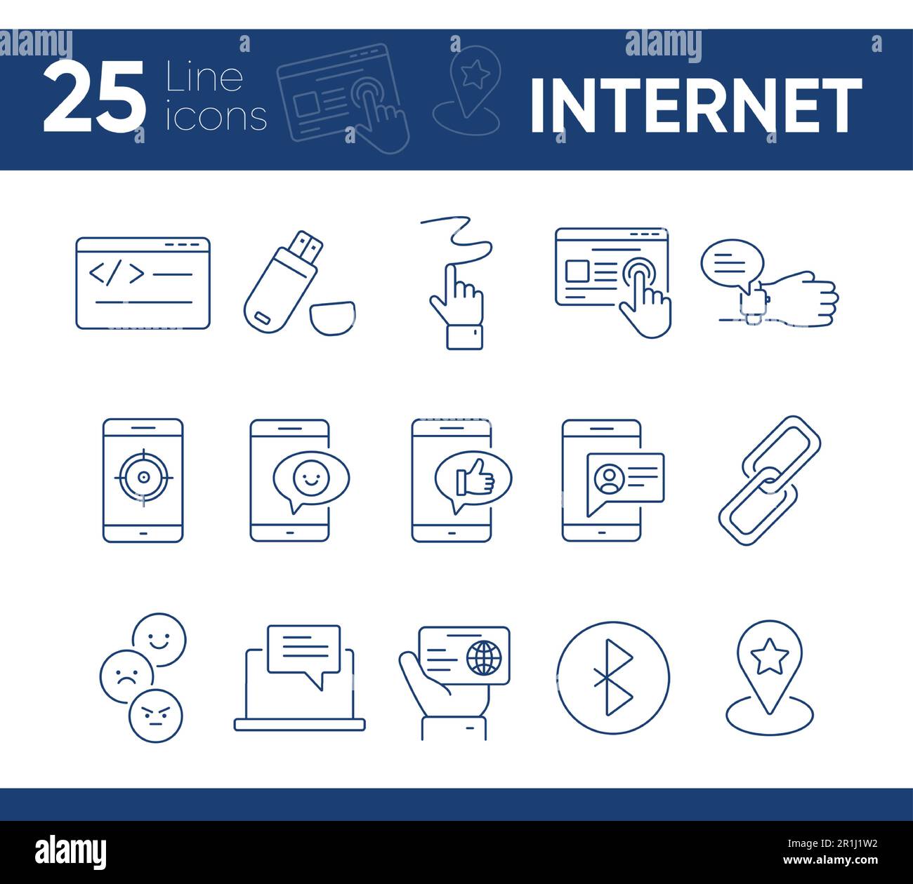 Internet icons Stock Vector