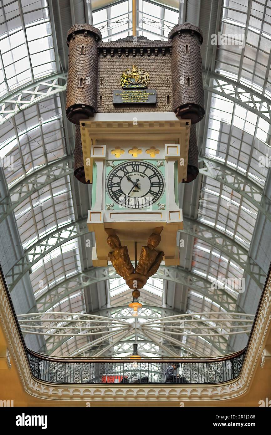 The Royal Clock on the upper level of the Queen Victoria Building. Sydney-Australia-634 Stock Photo