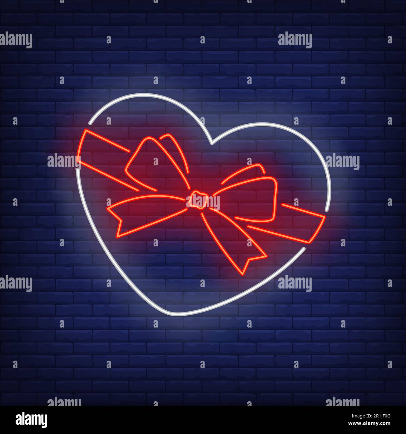 Heart shaped box neon sign Stock Vector Image & Art - Alamy