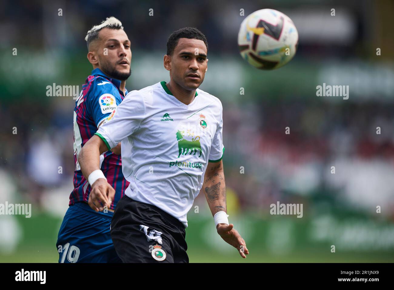 Jordi Mboula of Real Racing Club in action during the La Liga Smartbank  match between Real Racing Club and CD Tenerife at El Sardinero Stadium on  Janu Stock Photo - Alamy