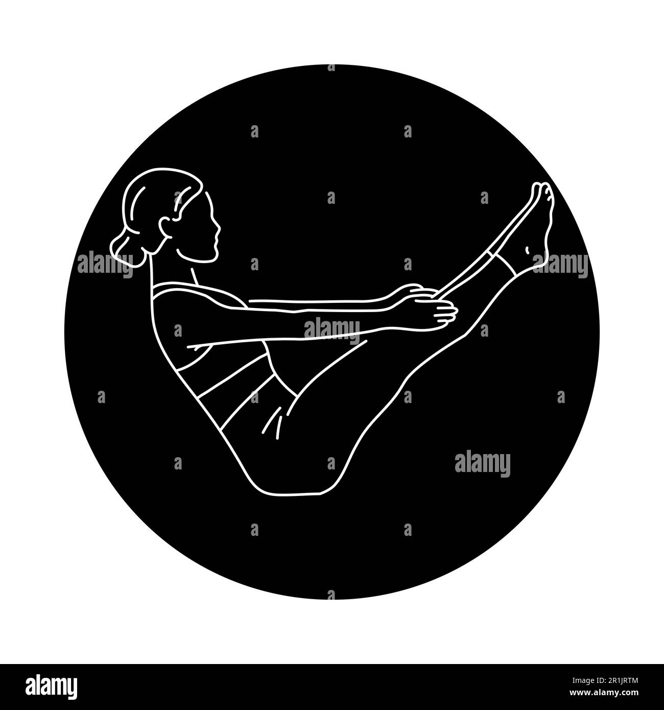 Boat asana Black and White Stock Photos & Images - Alamy