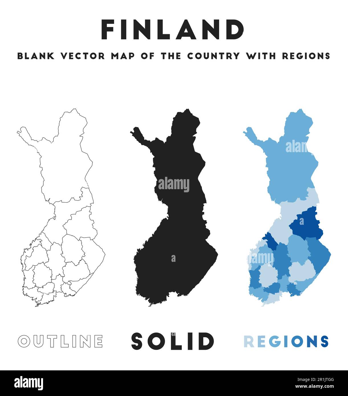 Finland map. Borders of Finland for your infographic. Vector country ...