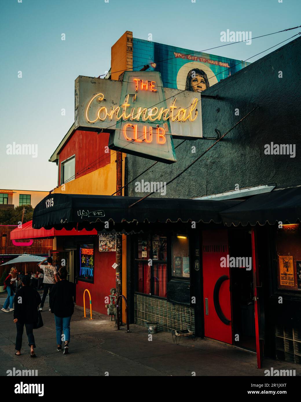 The Continental Club vintage sign, Austin, Texas Stock Photo