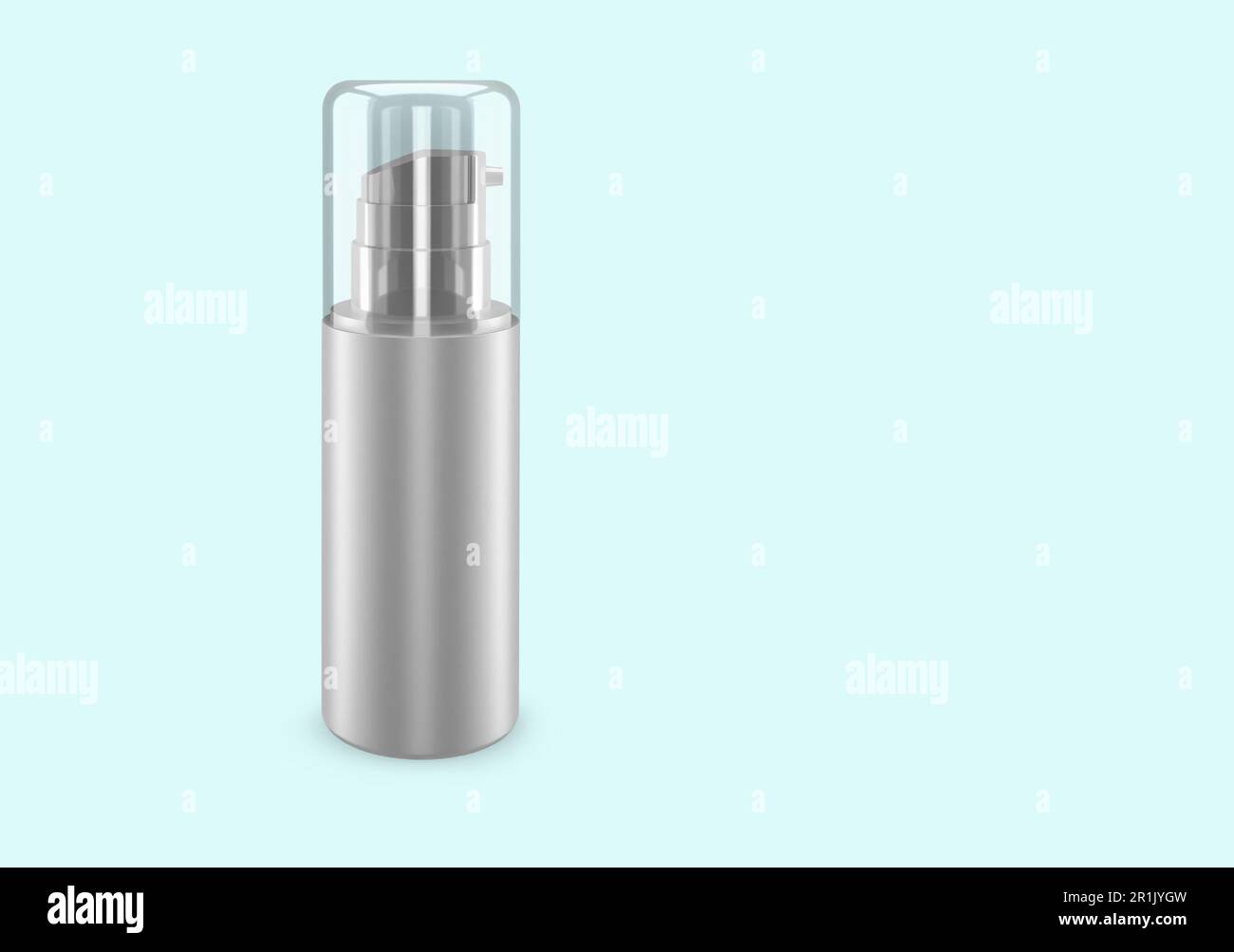 Grey spray bootle mockup isolated from background: shampoo plastic ...