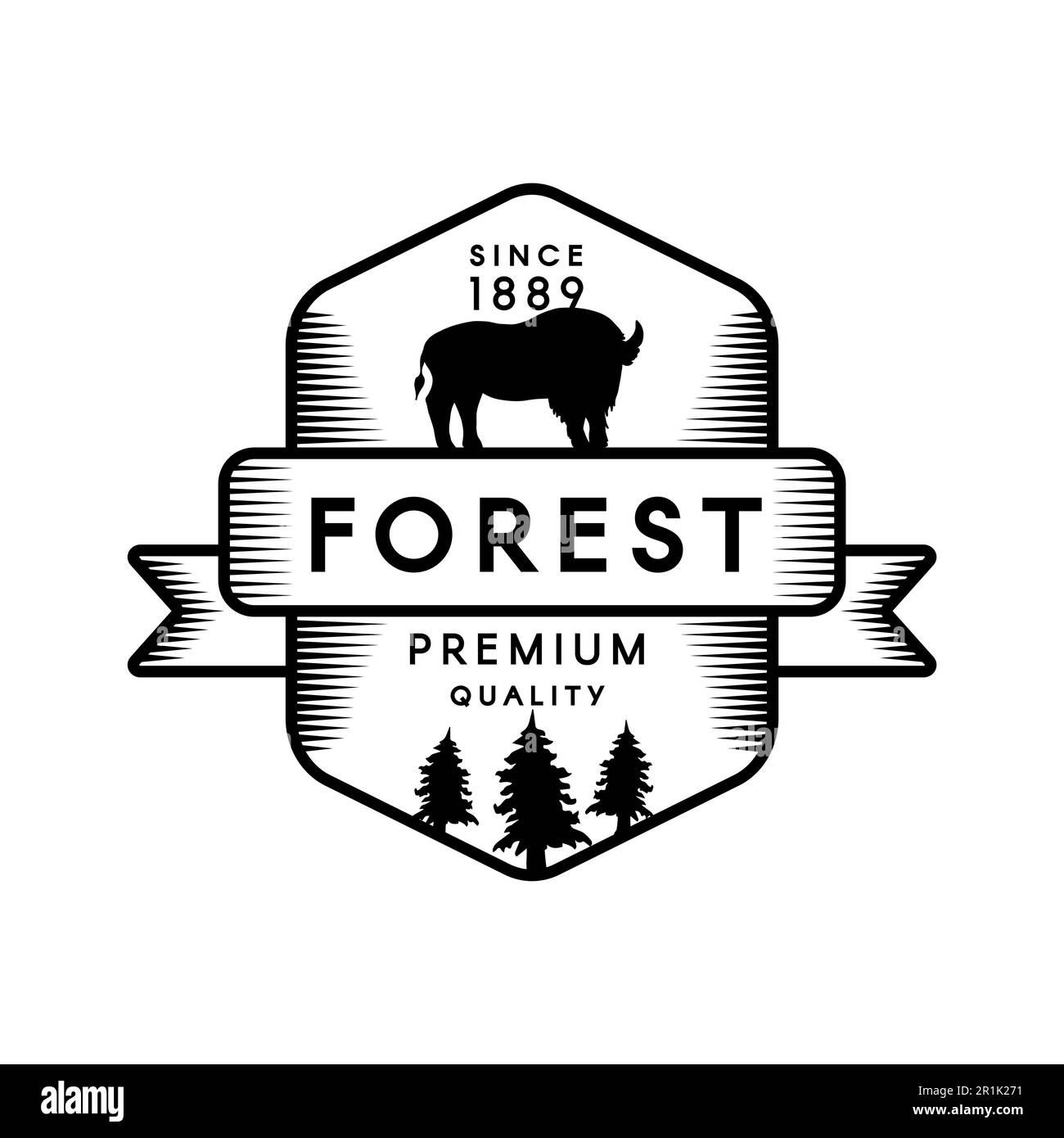 Black bull forest reserve Stock Vector Images Alamy