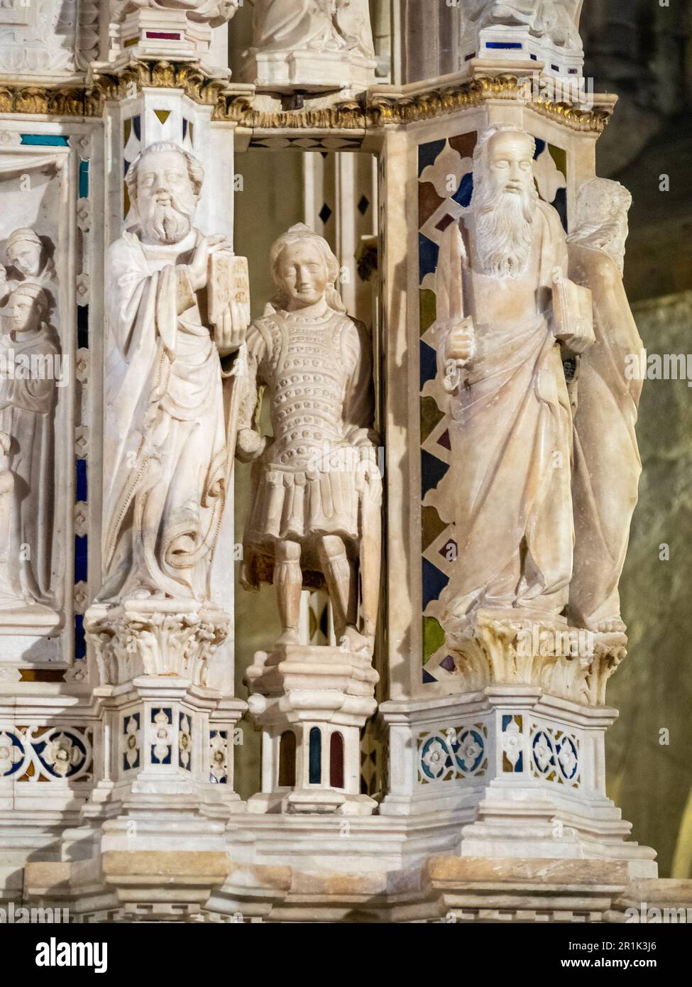 Arezzo Cathedral presbytery Arch of Saint Donatus front view detail Stock Photo Alamy
