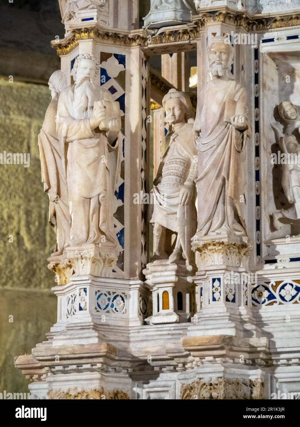 Arezzo Cathedral presbytery Arch of Saint Donatus front view detail Stock Photo Alamy
