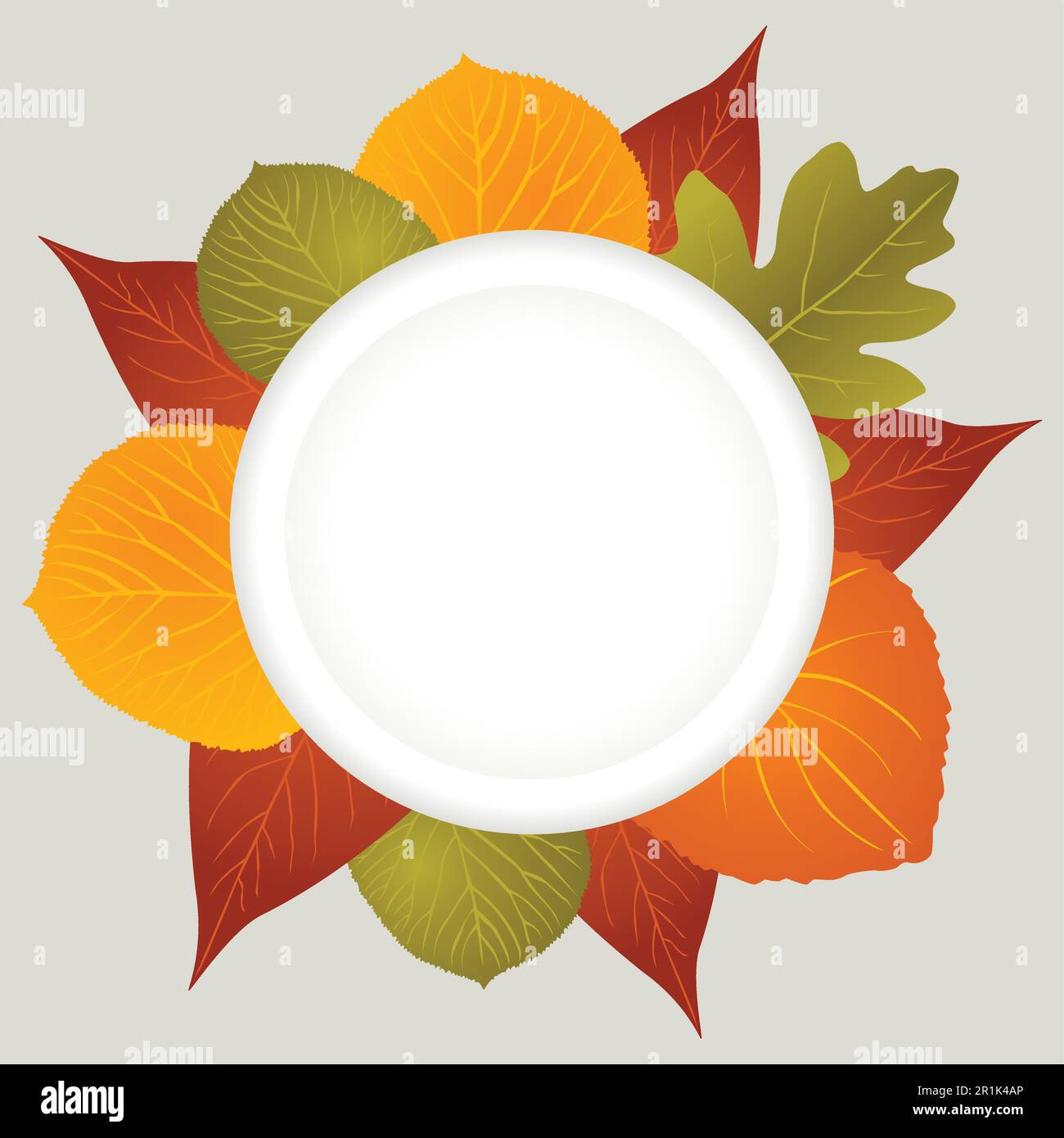 Autumn theme with dried leaves, autumn decorative background Stock Vector