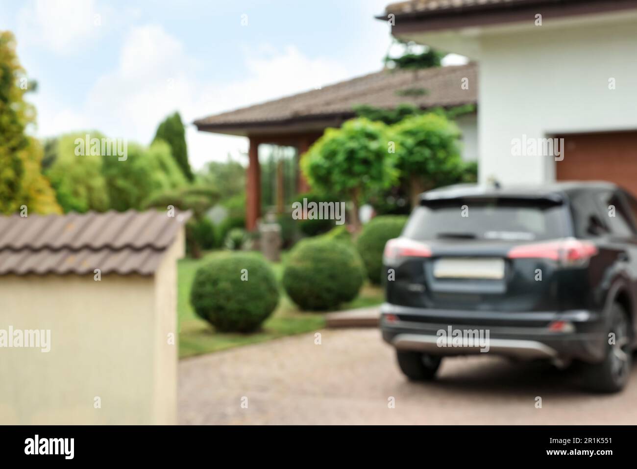 Blurred new car parked hi-res stock photography and images - Alamy