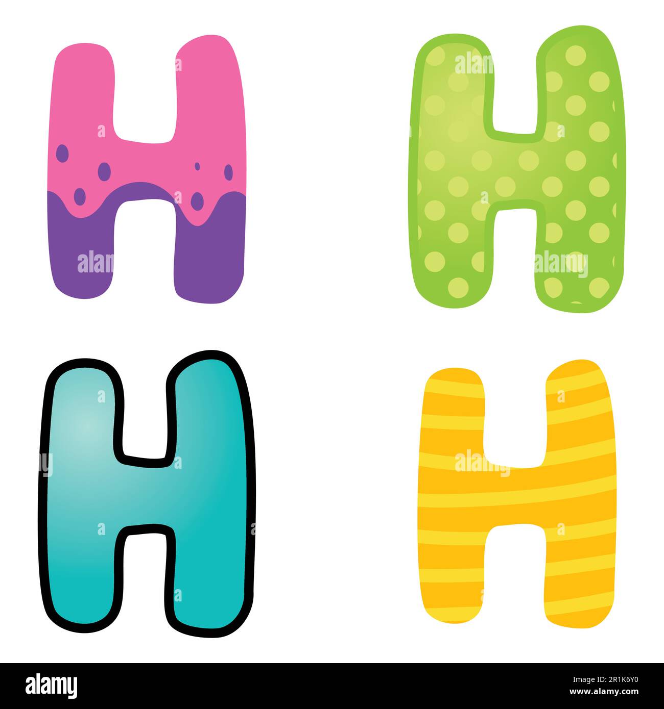 H cartoon Stock Vector Images Alamy