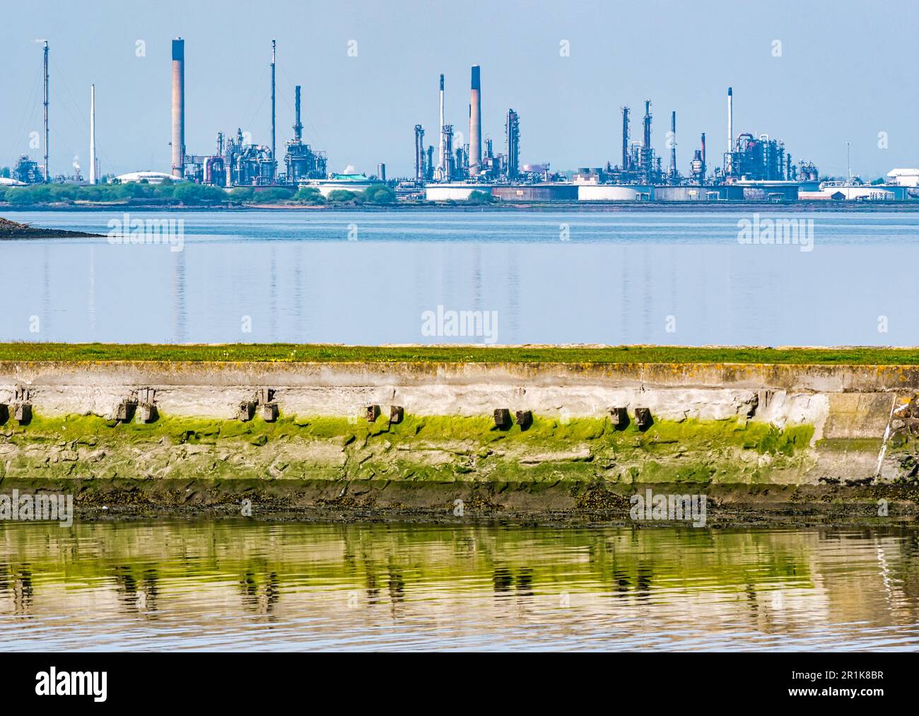 View of Grangemouth industrial site from Bo'Ness harbour, Firth of