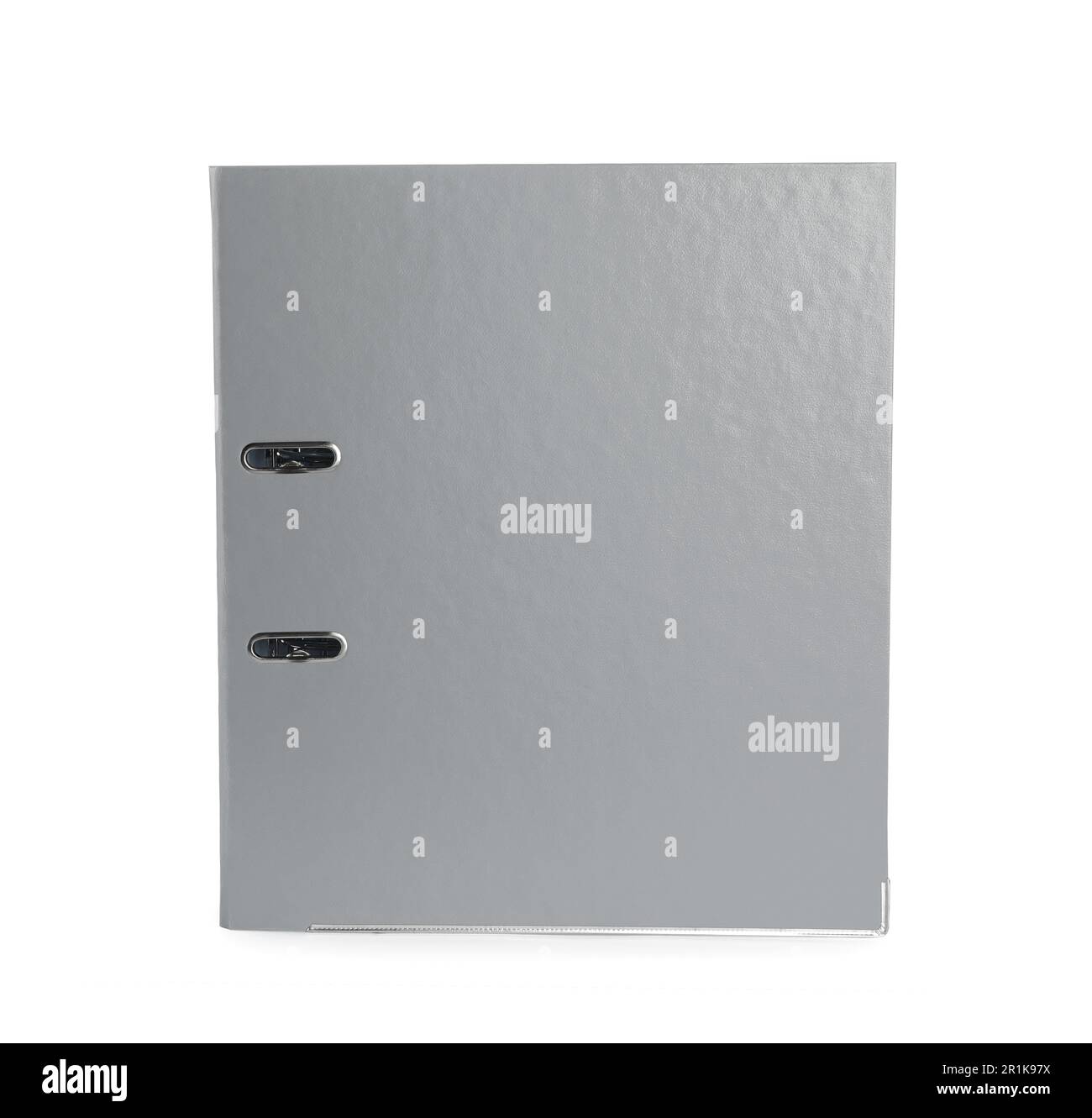 One grey office folder isolated on white Stock Photo