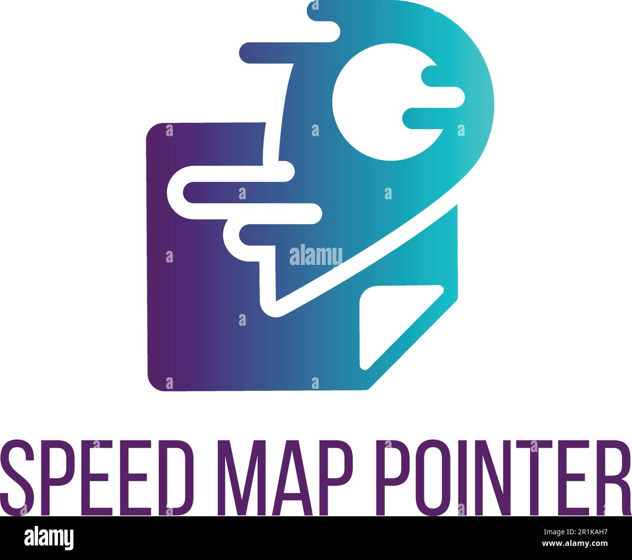 Speed map pointer lettering vector icon design. Flat GPS navigator ...