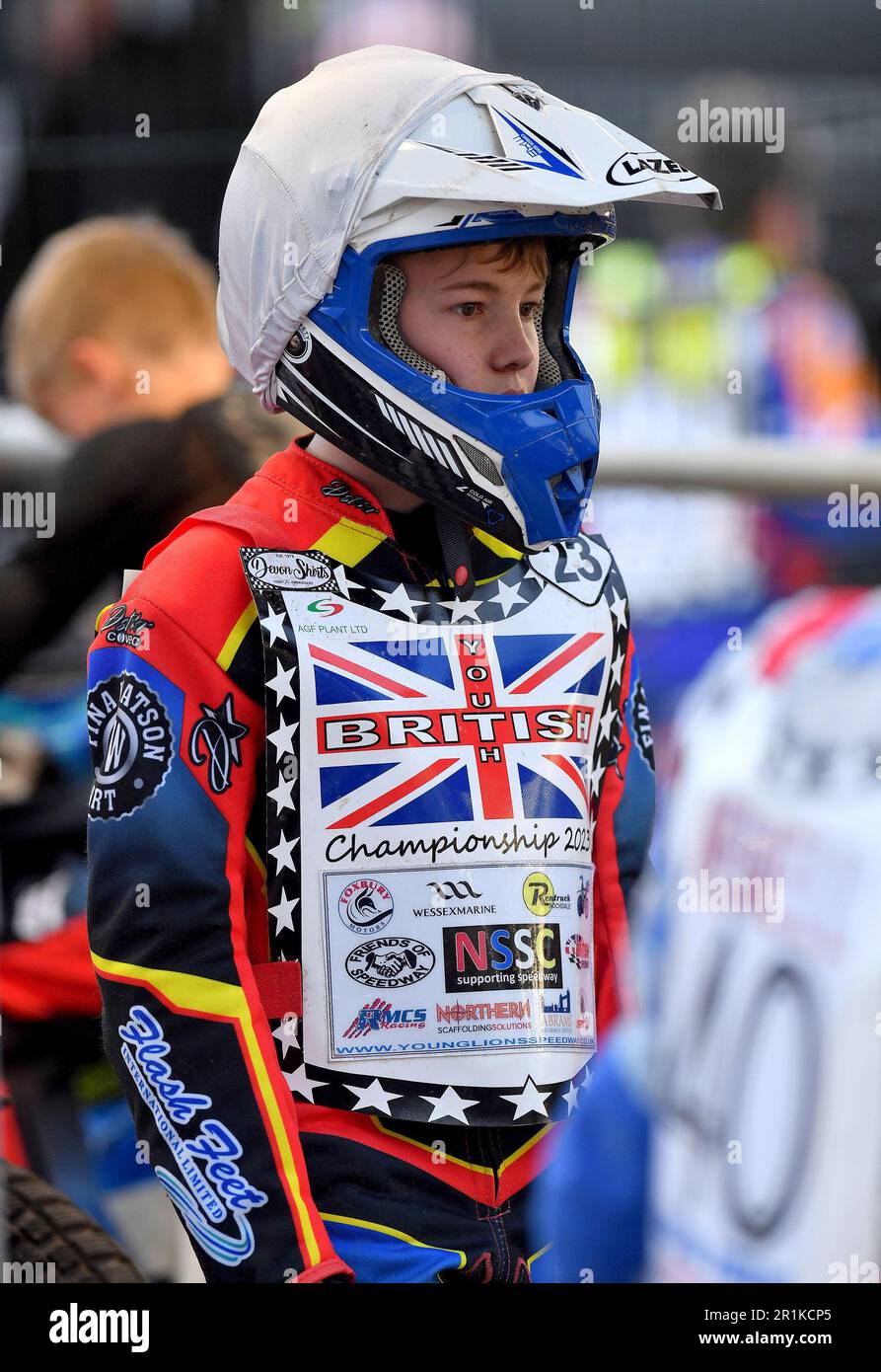 Harry Fletcher during the British Youth Championships at the National Speedway Stadium, Manchester on Friday 12th May 2023. (Photo: John Finch | MI News) Credit: MI News & Sport /Alamy Live News Stock Photo