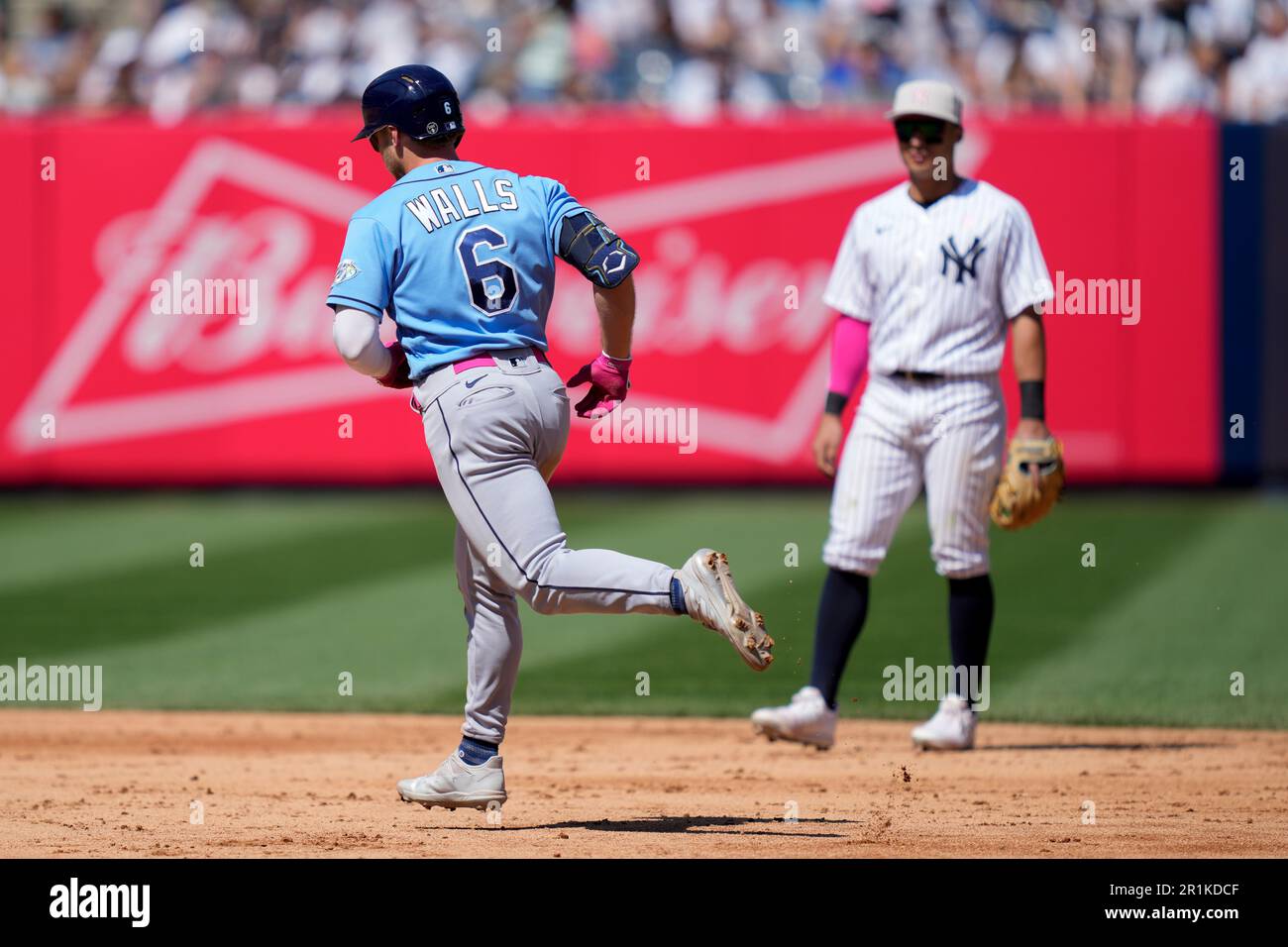 Tampa Bay Rays' Taylor Walls runs the bases after hitting a grand slam