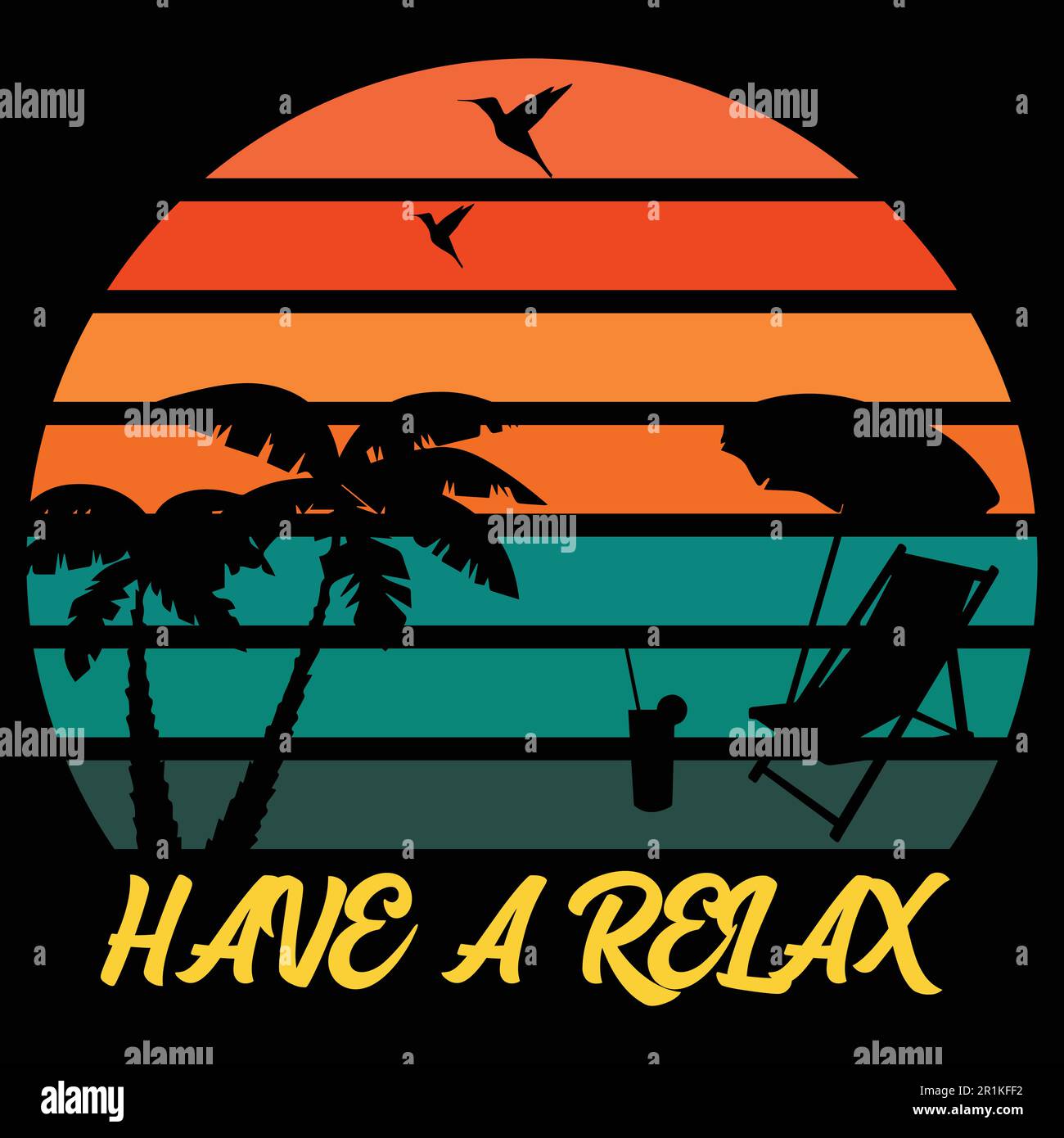 Have a relax summer stylish t-shirt Stock Vector