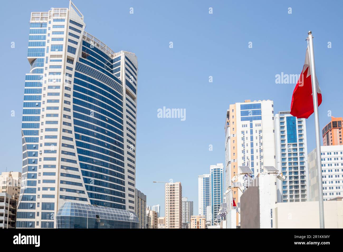 Modern residential and office buildings in Juffair district, Manama