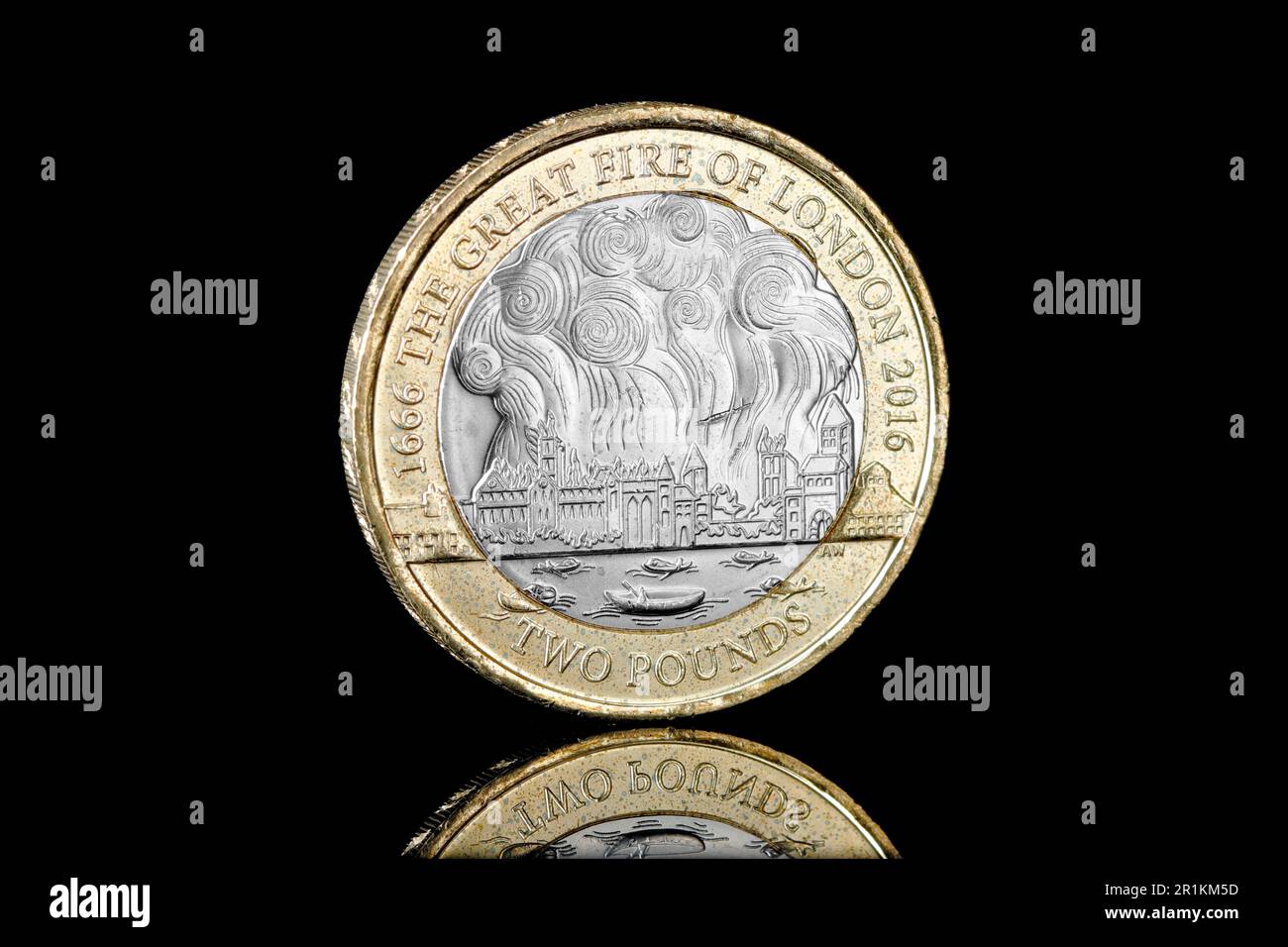 £2 coin commemorating the 350th anniversary of The Great Fire Of London. Issued in 2016 by The