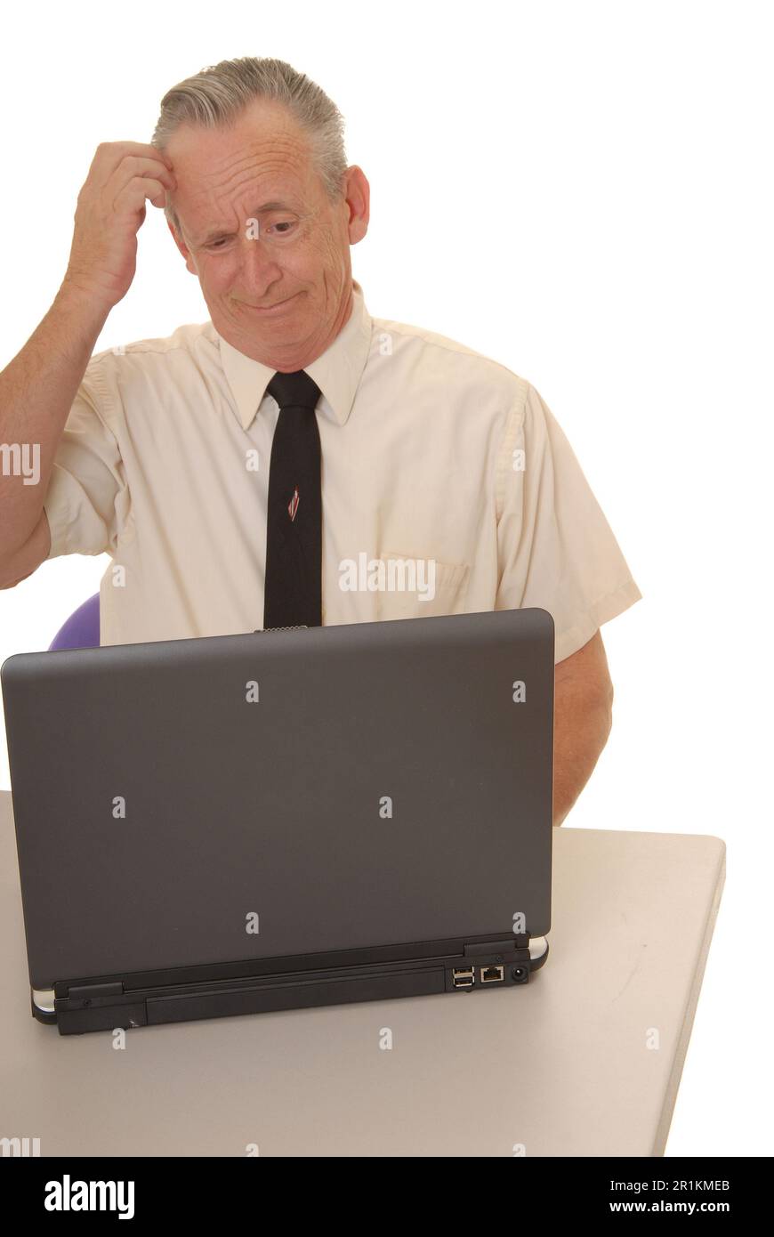 Senior businessman with a rather interesting expression Stock Photo