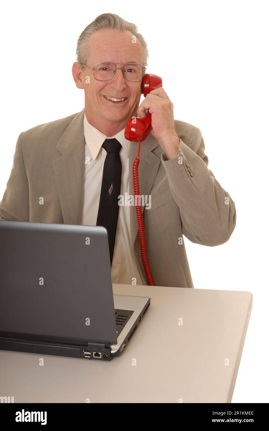 Senior businessman with a rather interesting expression Stock Photo