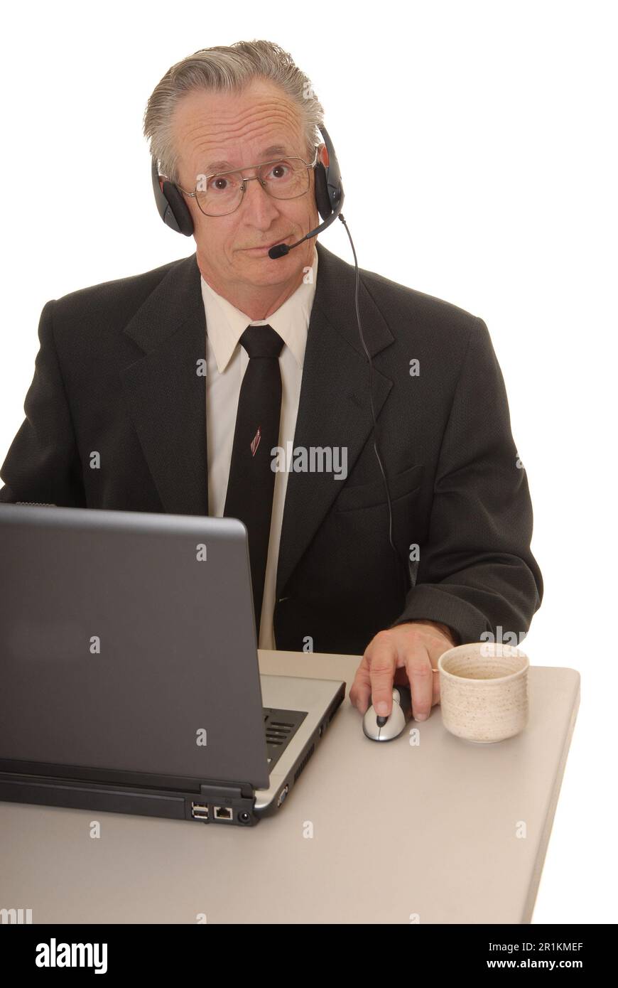 Senior businessman with a rather interesting expression Stock Photo